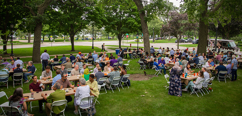 IT staff gather for the summer picnic