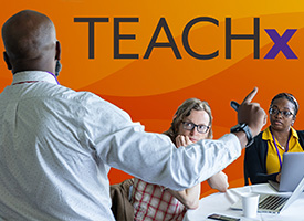 TEACHx attendees in a workshop