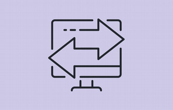 Illustration of interactive arrows on a computer screen