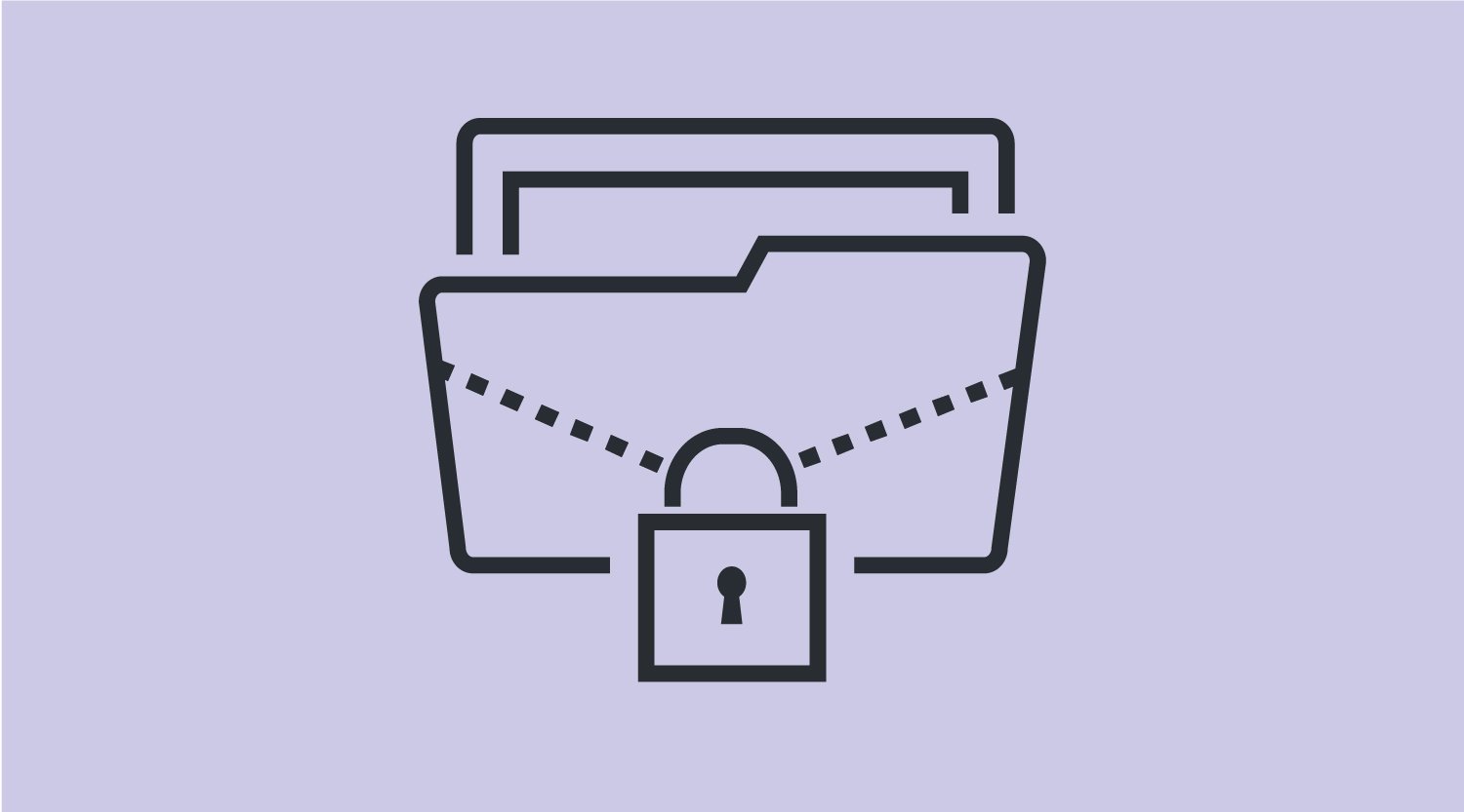 image of files with a lock