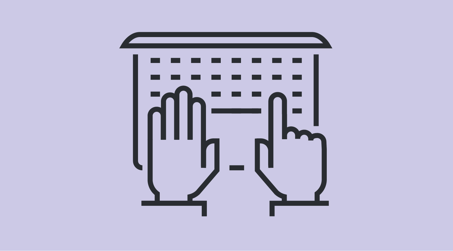 Illustration of hands on a keyboard