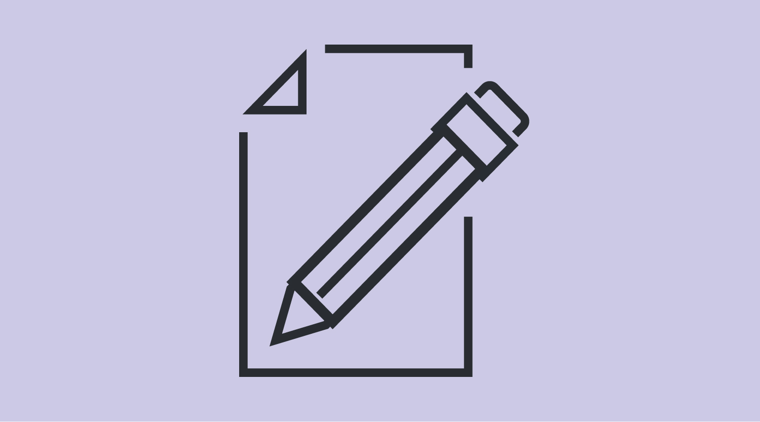 Illustration of pencil and paper