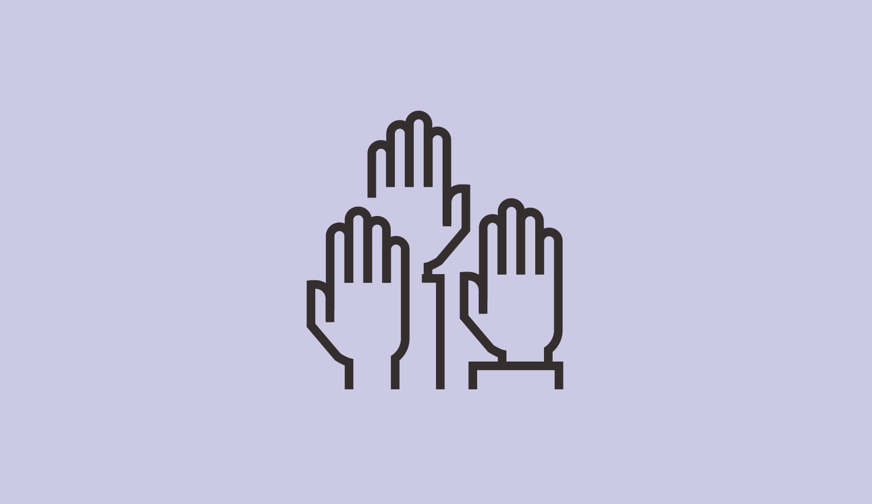 Illustration of raised hands