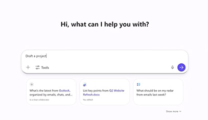 Screenshot of Microsoft Copilot tutorial