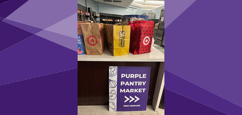 Northwestern IT Staff contributing to Purple Pantry food drive
