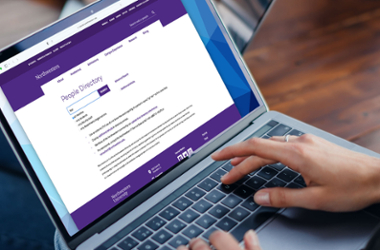 Image of a staff member using the new directory