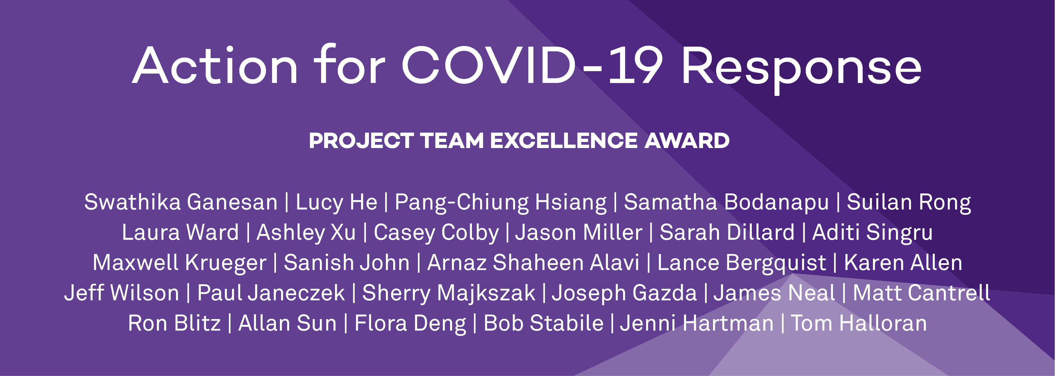 The Action for COVID-19 Response team winners