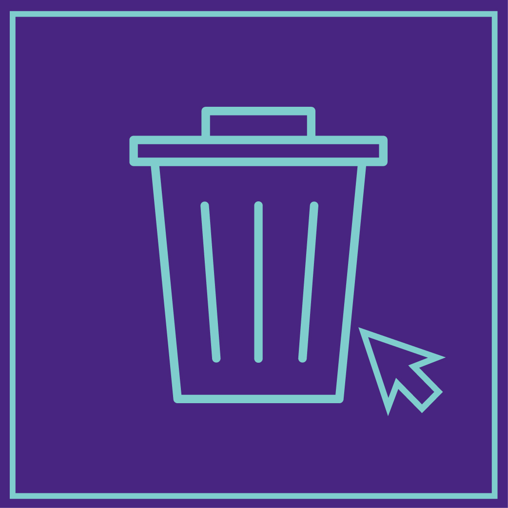 Illustration of a trash can
