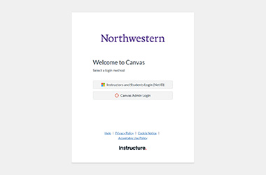 Screenshot of new sign-in page