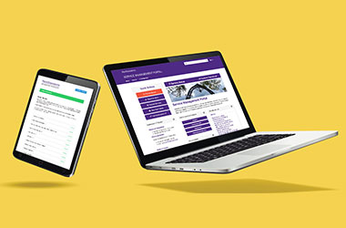Image of the Service Management Portal on various devices