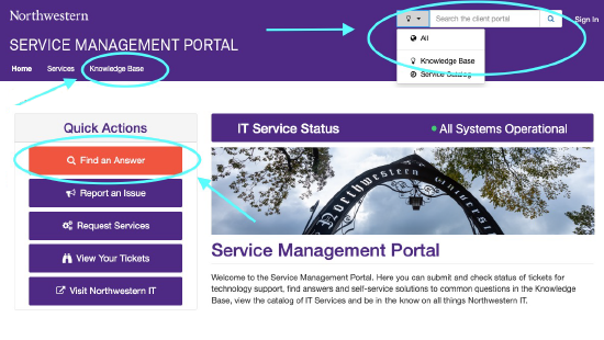 Image of Service Portal Knowledge Base