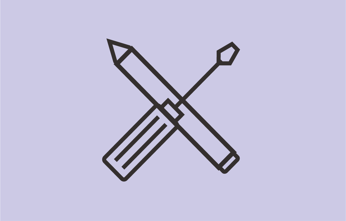 illustration of a pencil and a screwdriver