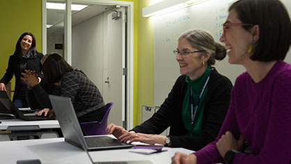 Staff participating in a training workshop