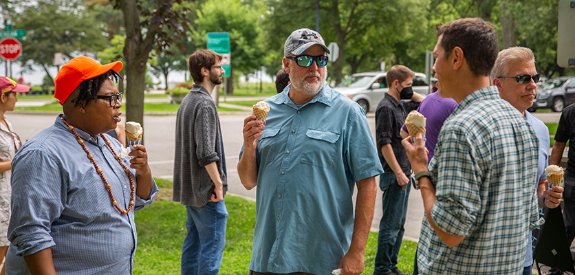 IT staff gather for the summer picnic