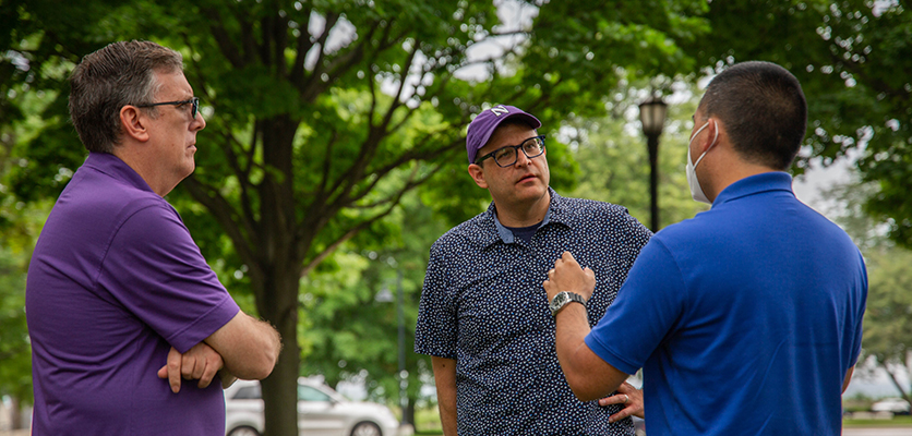 IT staff gather for the summer picnic