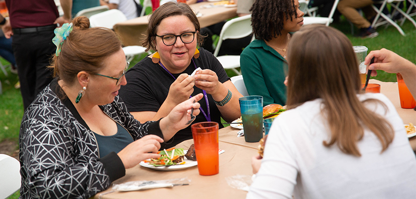 IT staff gather for the summer picnic