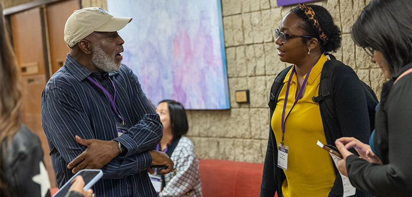 TEACHx attendees gather in Norris University Center on the Evanston campus to discuss the day's activities