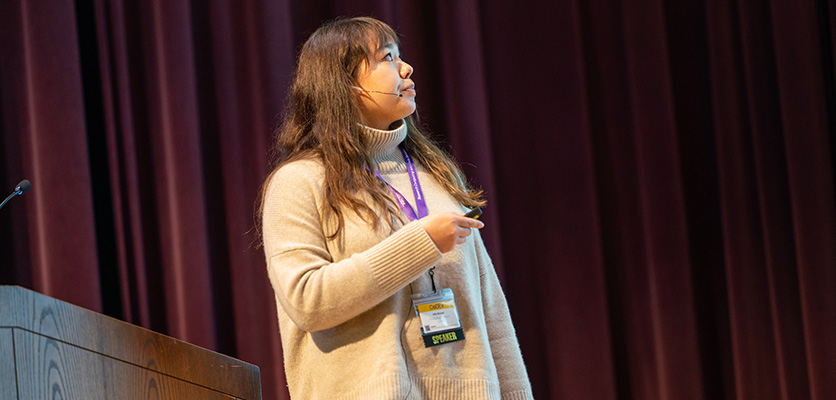 Lightning Talks allowed the CoDEx audience to listen to undergraduate and graduate students highlight their work’s computational and data-intensive parts through a five-minute talk.