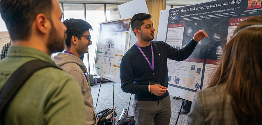 Students from all domains presented their posters featuring computational and data-intensive work. First-, second- and third-place winners were chosen from the seventeen posters presented.