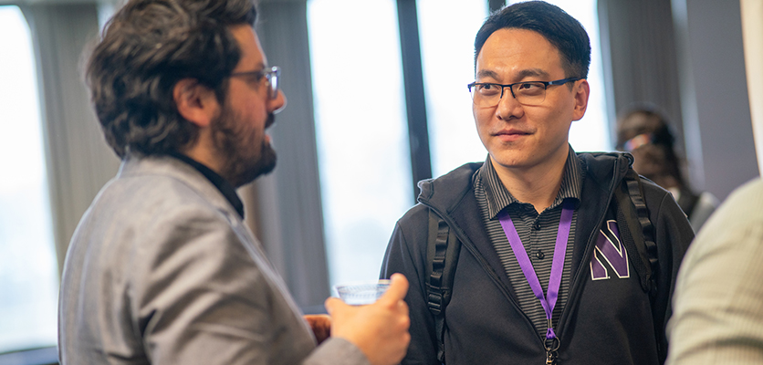 CoDEx attendees catch up on the day’s events with a social gathering in the Louis Room.