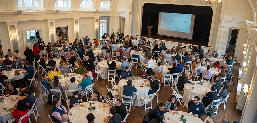 Northwestern IT staff gather for the annual Winter Luncheon.