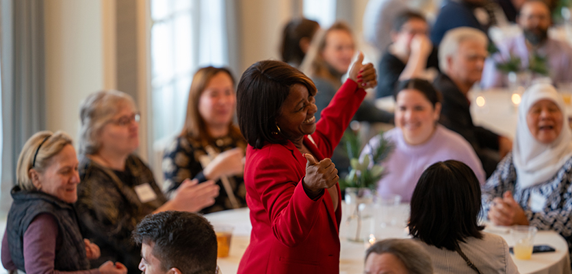 Northwestern IT staff gather for the annual Winter Luncheon.