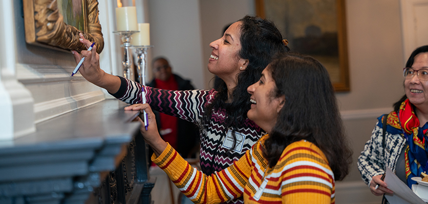 A scavenger hunt allowed participants to explore The Woman’s Club of Evanston and have a chance to win prizes. 