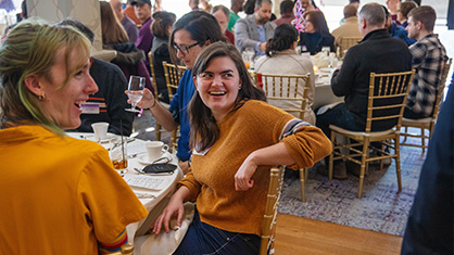 Staff enjoying the winter luncheon