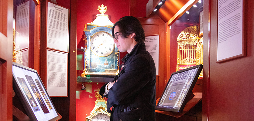 Northwestern IT staff explore the museum's exhibits.