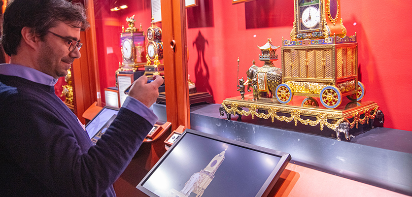 Northwestern IT staff explore the museum's exhibits.