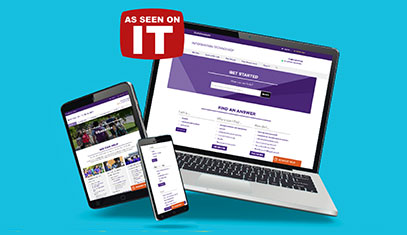 Image of the updated Northwestern IT website