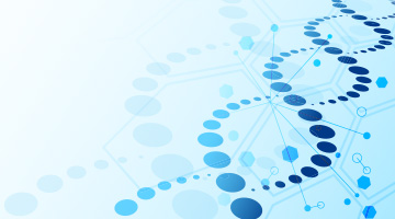  Blue abstract helix biotechnology and hexagon molecular texture with copy space for text, genome engineering vector concept.