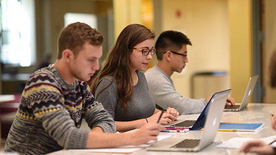 Students on laptops