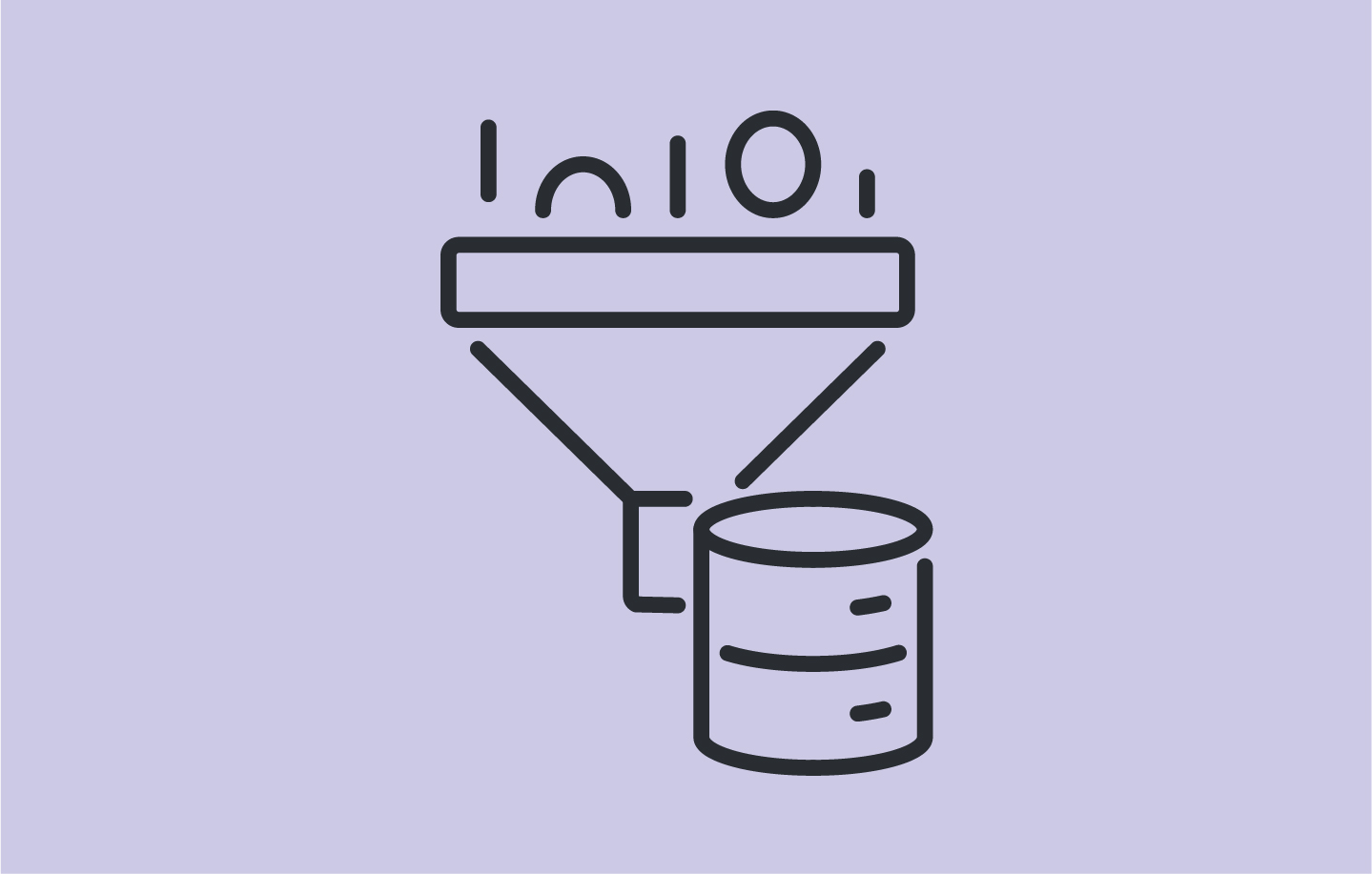 Illustration of data sorting and a data storage server