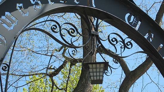 Image of the Weber Arch on the Evanston campus