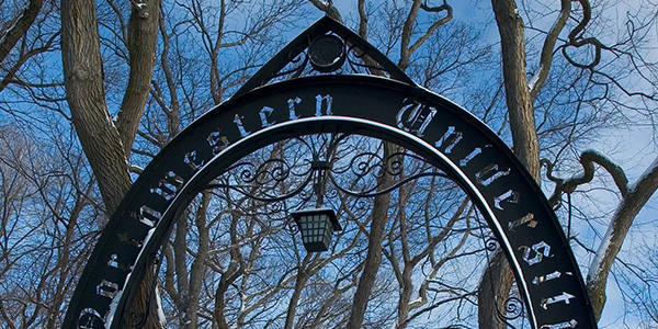 Northwestern Arch in the winter