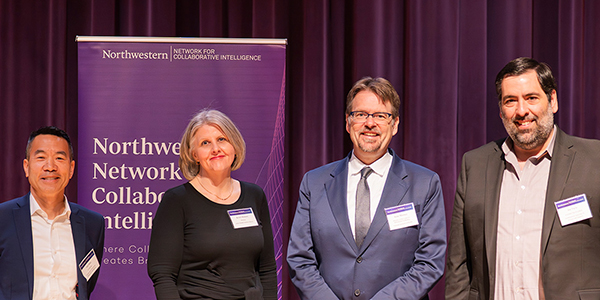 NNCI founding codirector Abel Kho (L), moderator Karen Smilowitz, Sean Mooney, and Joe Paris